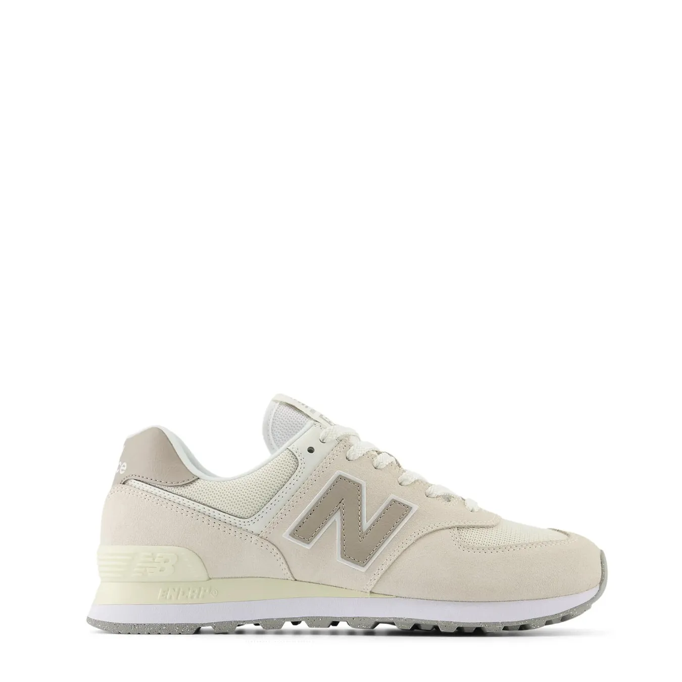 New Balance Damen 574 Turnschuhe Leinen / Hell Mushroom