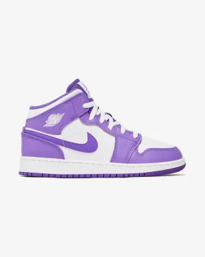 NIKE AIR JORDAN1 MID GS LILA GIFT WEIß (NEU)
