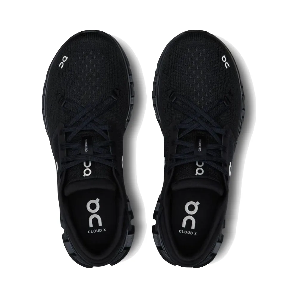 On Men's Cloud X 4 Sneaker in Schwarz/Eclipse