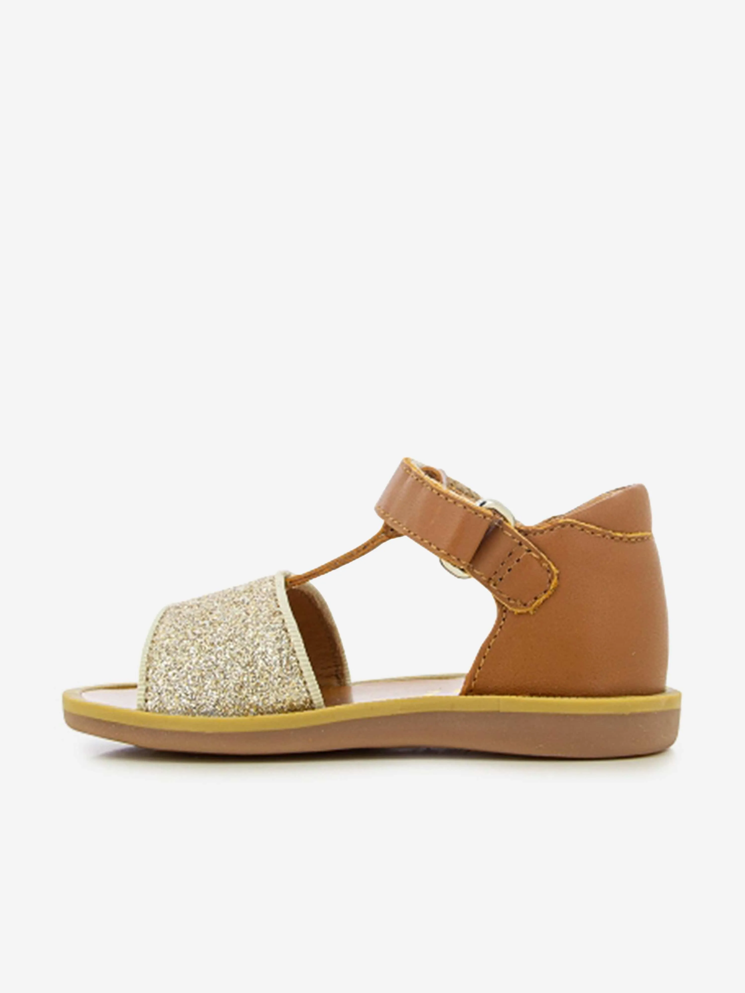 Pom D'Api Mädchen Leder Poppy Tao Leichte Sandalen in Braun