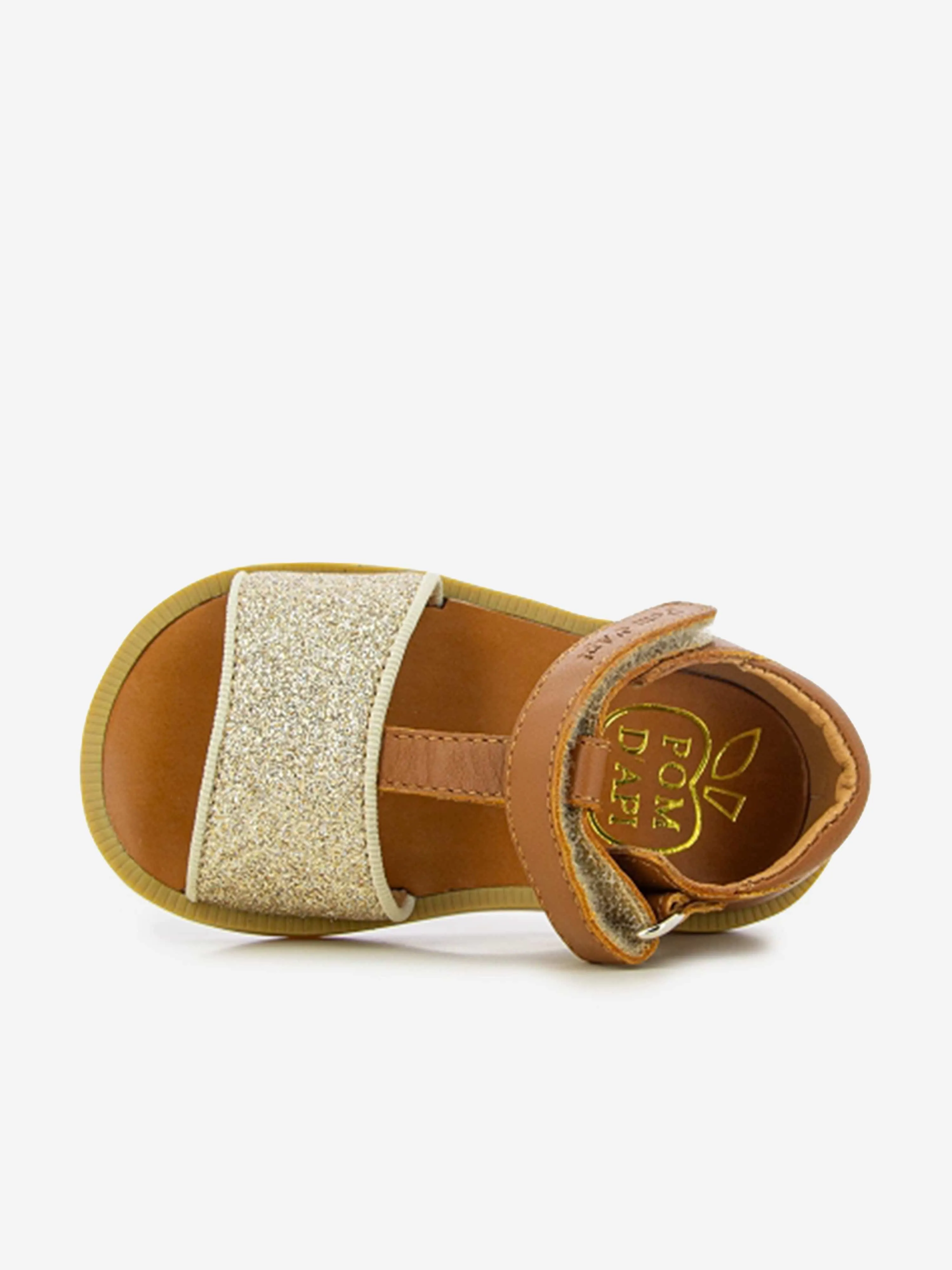 Pom D'Api Mädchen Leder Poppy Tao Leichte Sandalen in Braun