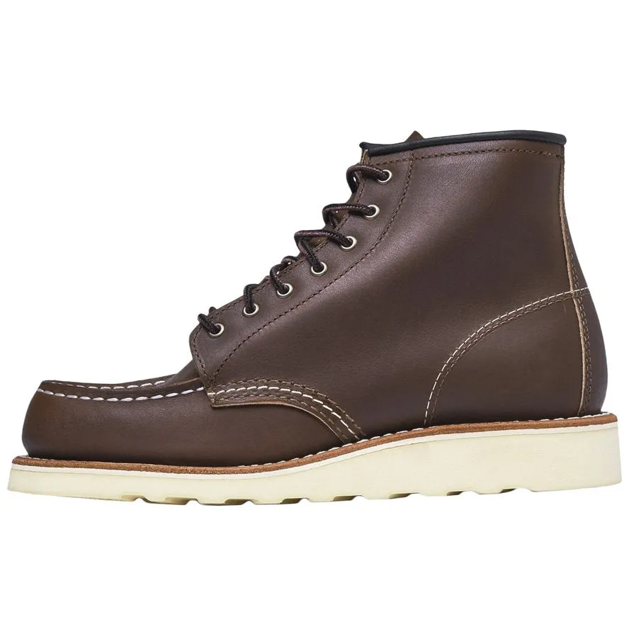 Red Wing Heritage Herren 6 Zoll Klassische Moc-Toe-Stiefel aus Vollnarbenleder