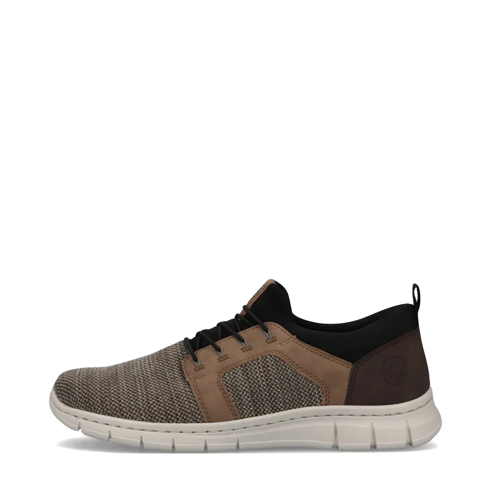 Rieker Herren Timo 96 Bungee-Schnürung Slip-On Sneaker in Fango