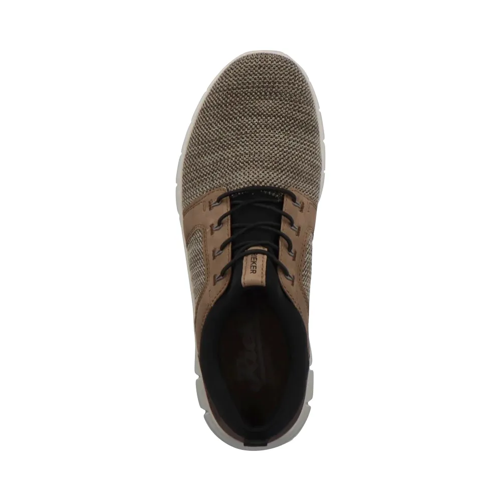 Rieker Herren Timo 96 Bungee-Schnürung Slip-On Sneaker in Fango