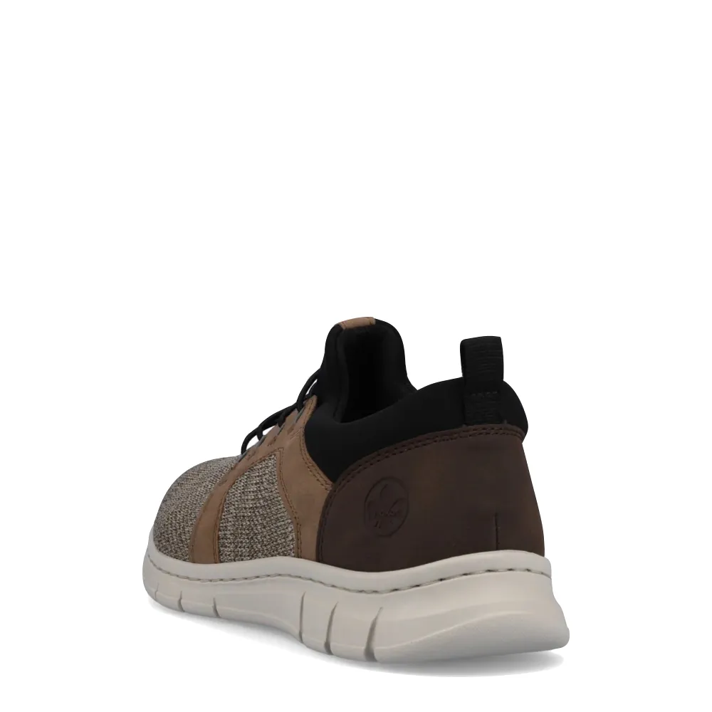 Rieker Herren Timo 96 Bungee-Schnürung Slip-On Sneaker in Fango