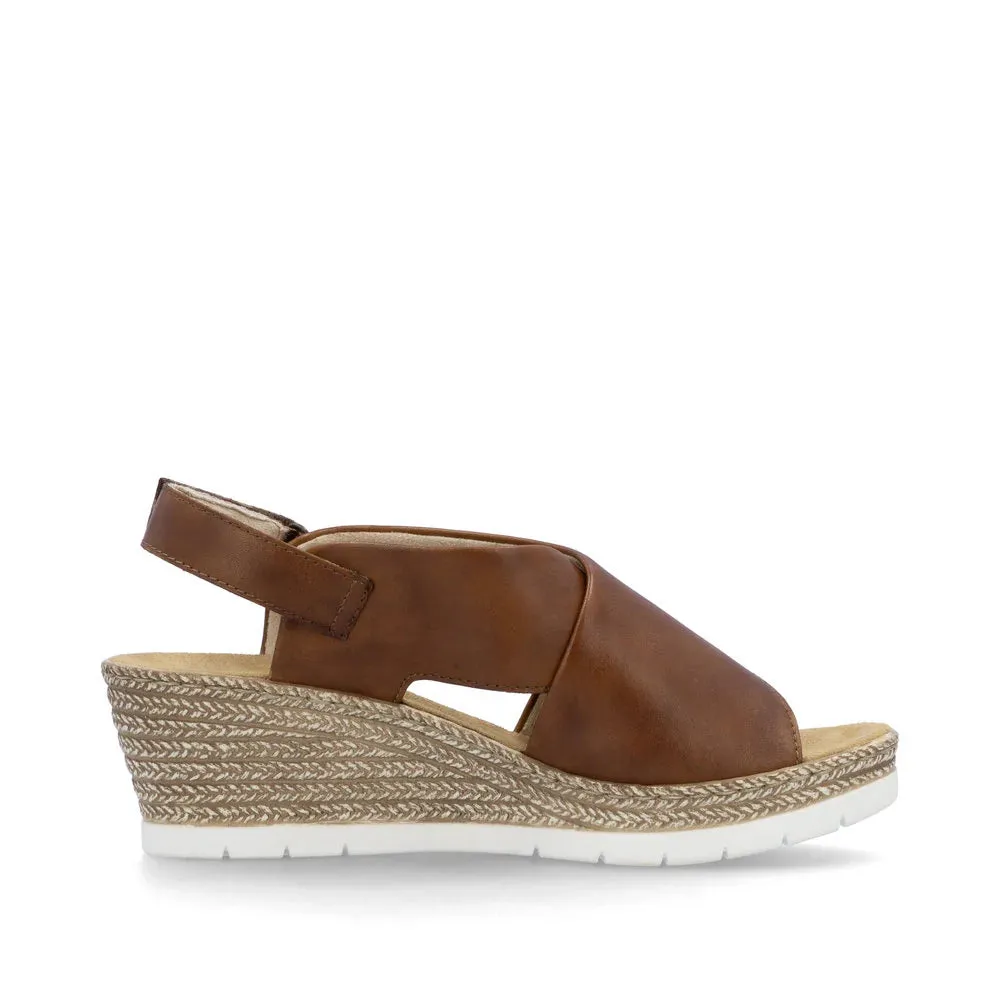 Rieker Schuhe 61975-24 Brauner Keilabsatz
