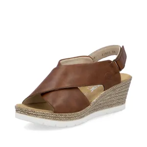 Rieker Schuhe 61975-24 Brauner Keilabsatz