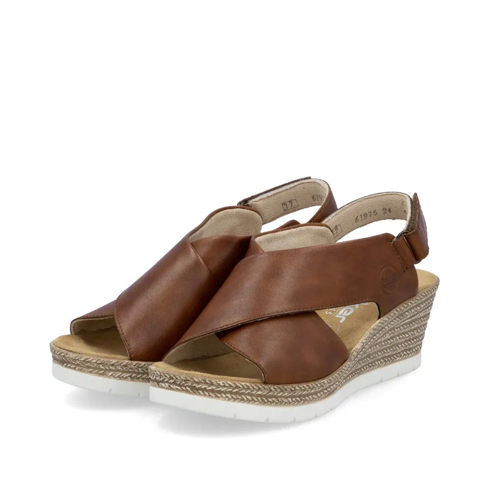 Rieker Schuhe 61975-24 Brauner Keilabsatz