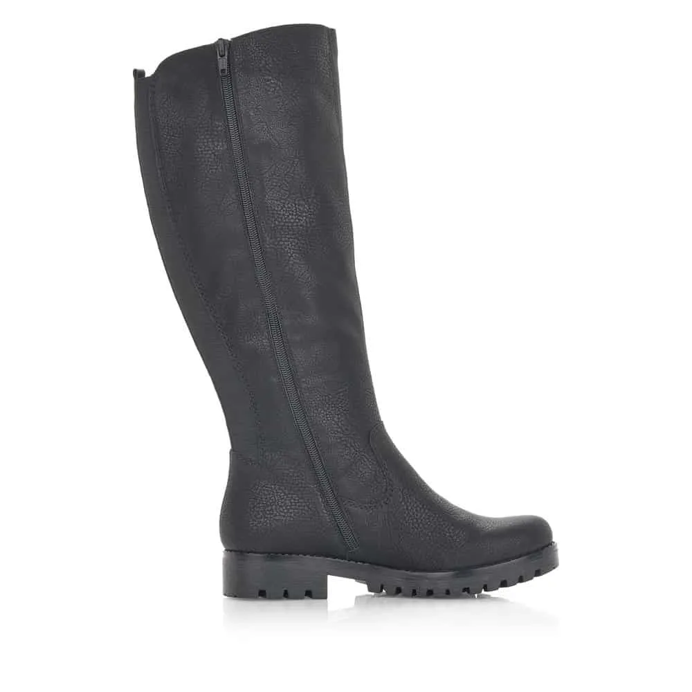 Rieker Schuhe 78554-00 Schwarze Stiefel RTex