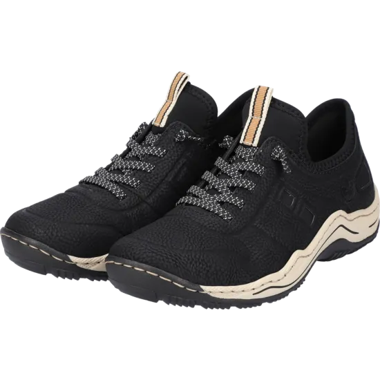 Rieker Schuhe L0563-00 Schwarz Bungee-Schnürung