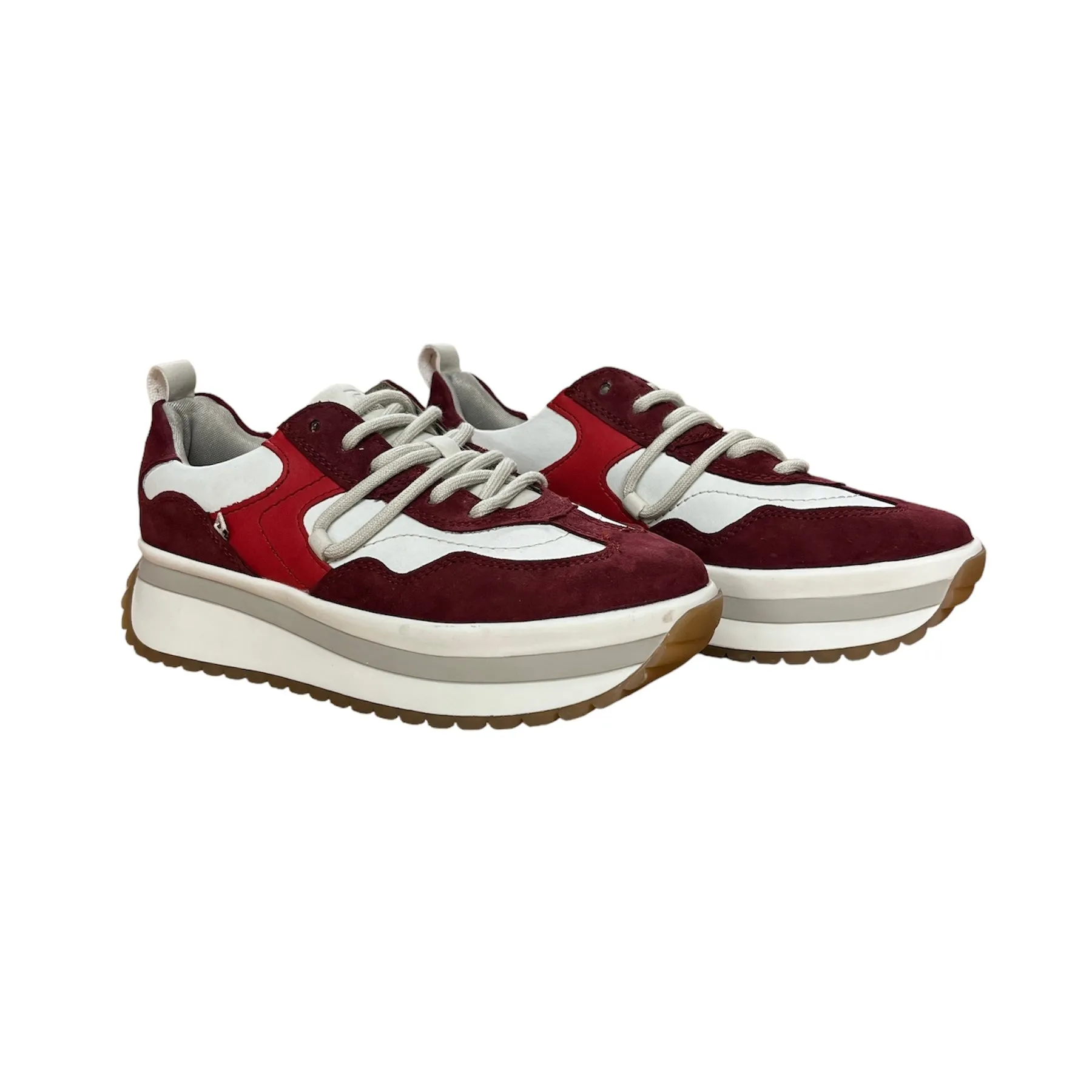 Rieker Schuhe W0900-35 Schnürschuhe Bordeaux Mehrfarbig