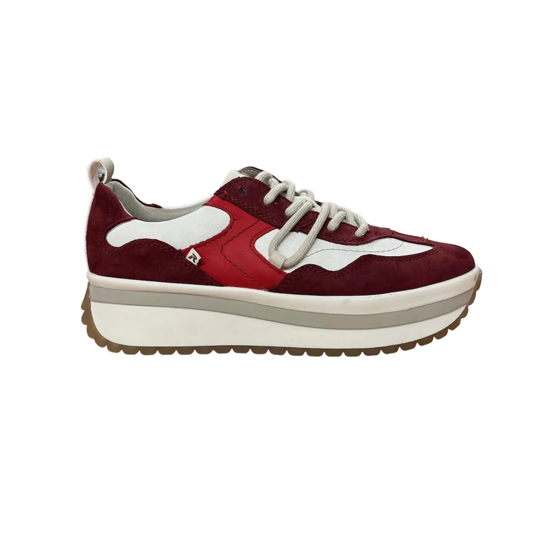 Rieker Schuhe W0900-35 Schnürschuhe Bordeaux Mehrfarbig