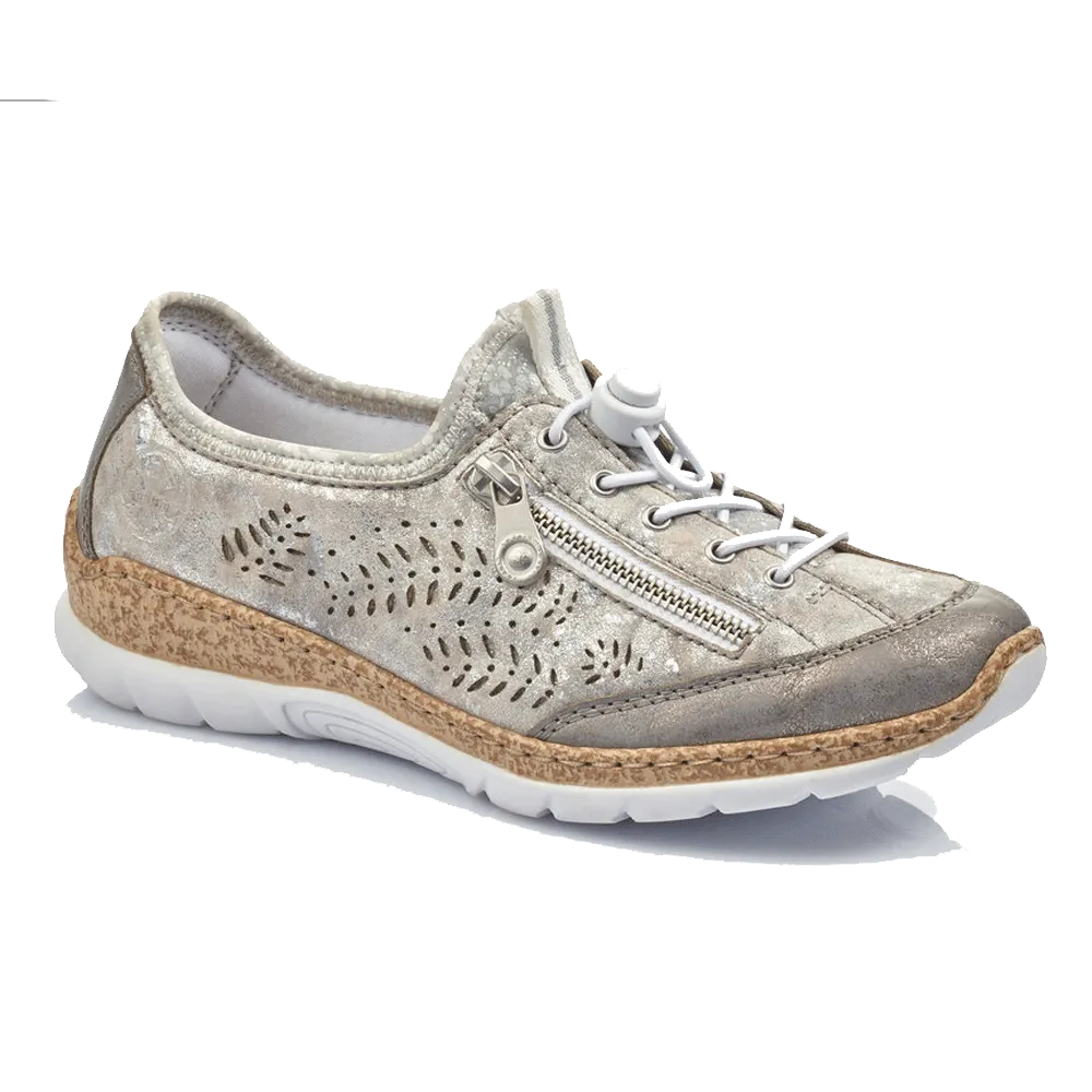 Rieker Damen N42K6-40 Grau Metallic Rieker Schuhe