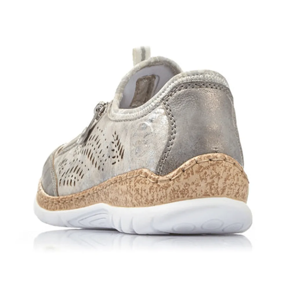 Rieker Damen N42K6-40 Grau Metallic Rieker Schuhe