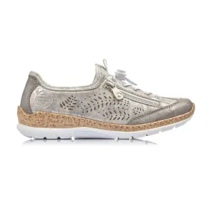 Rieker Damen N42K6-40 Grau Metallic Rieker Schuhe