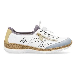Rieker Damen N42K6-80 Nikita Aqua/Weiß/Sonnenlicht/Violett