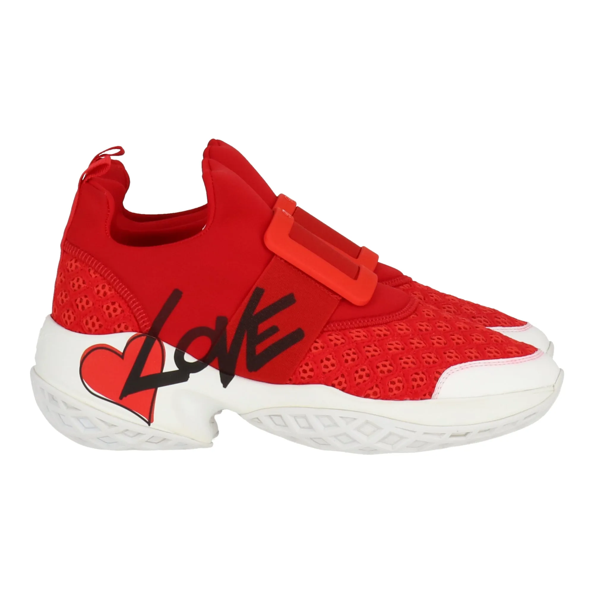 Roger Vivier Damen Sneaker Schuhe Rot/Weiß_Roger-Vivier