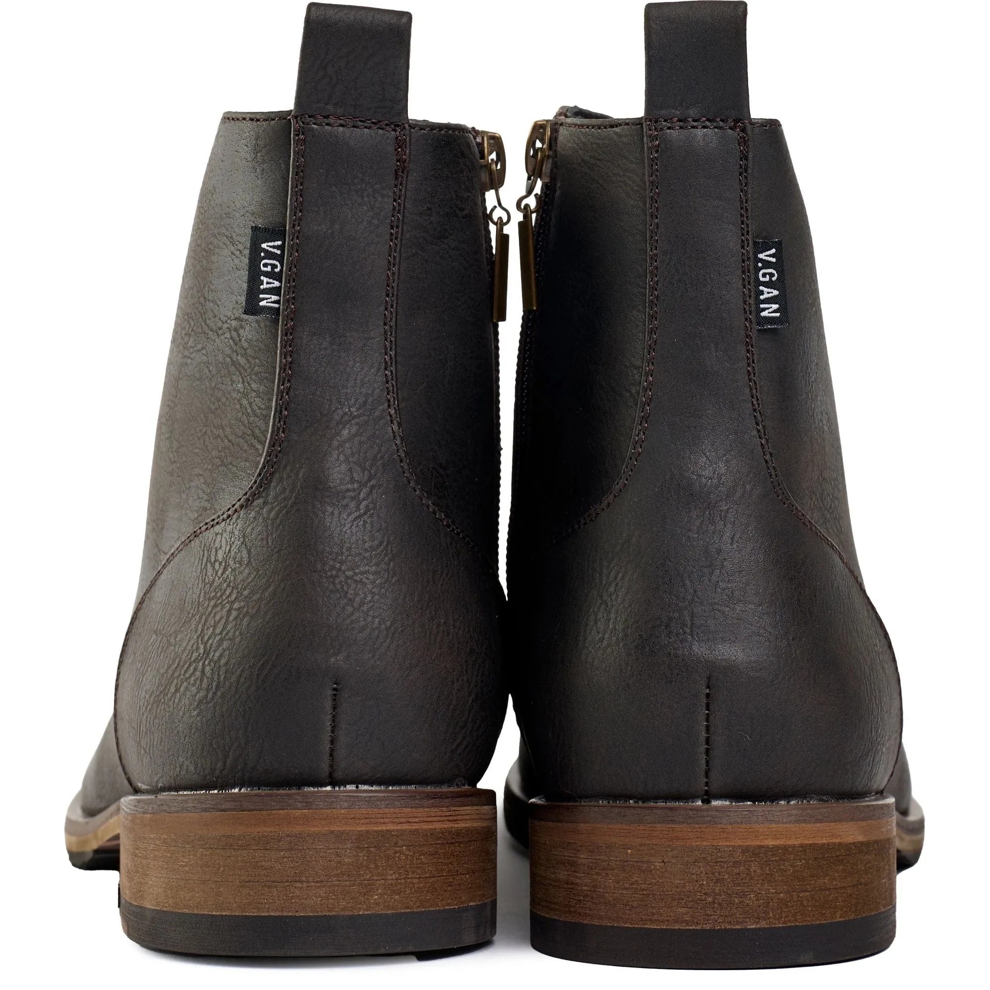 Rye 2 Herren-Vegan-Leder-Knöchelstiefel | Braun