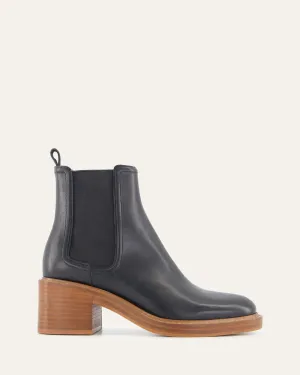 RYE MID KNÖCHELSTIEFEL AUS SCHWARZEM LEDER