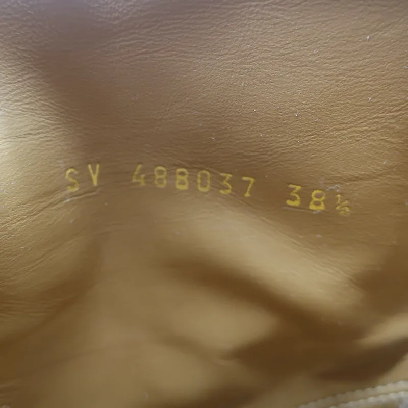 Saint Laurent Jodie 105 Cut-Off Western Stiefeletten Schwarz Leder Größe 38.5