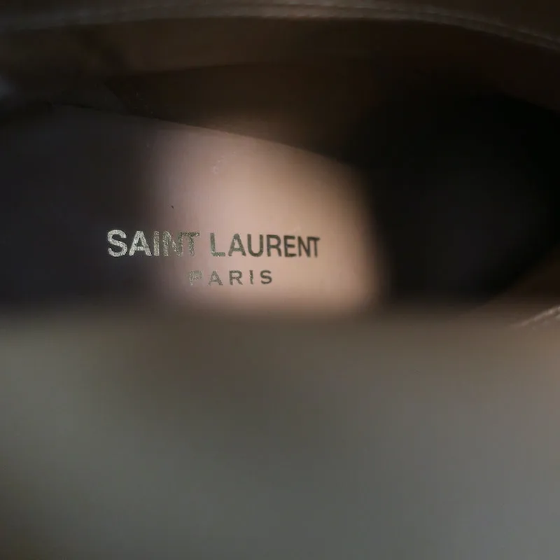 Saint Laurent Jodie 105 Cut-Off Western Stiefeletten Schwarz Leder Größe 38.5