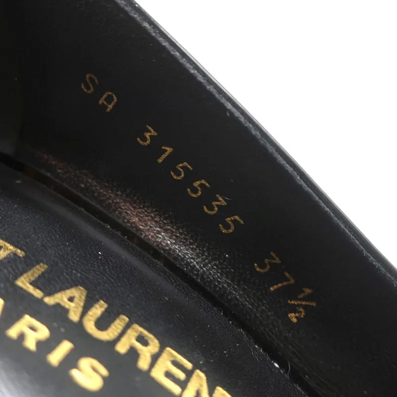 Saint Laurent Paris 80 Pumps Schwarz Lackleder Größe 37.5 Spitzabsatz High Heels