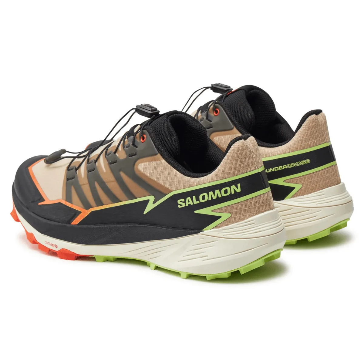 Salomon Herren Thundercross Safari/Rot Orange/Knallgrün