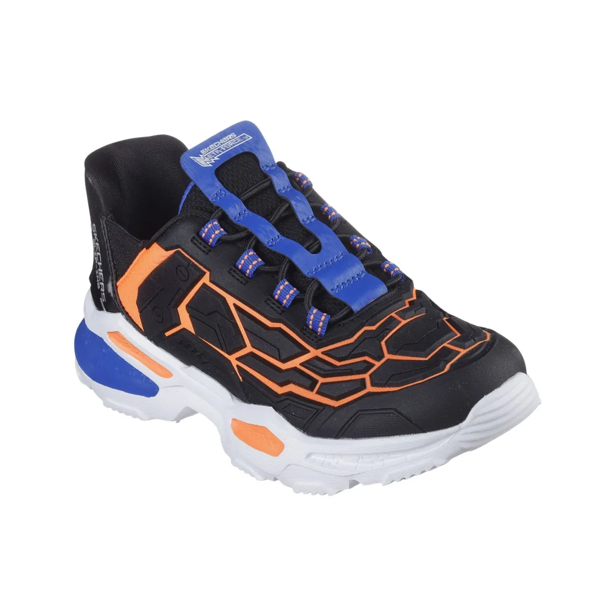 Skechers Jungen (Vorschule) Slip-ins: Skech-Bots - Orbitron 403838LBKOR Meta-Force Schwarz/Orange