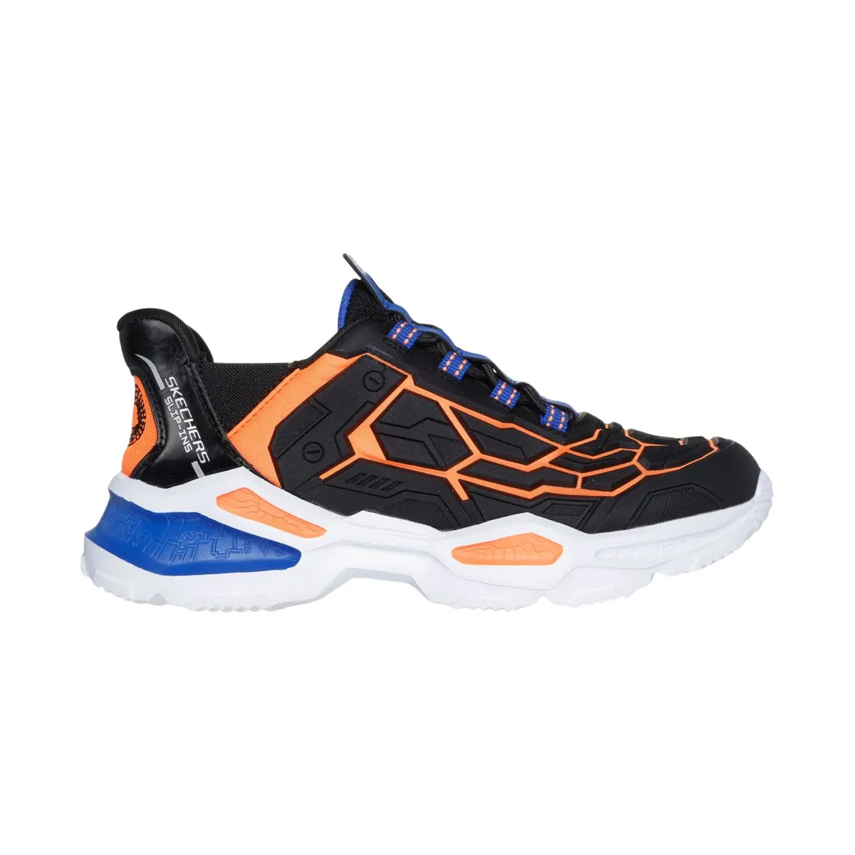 Skechers Jungen (Vorschule) Slip-ins: Skech-Bots - Orbitron 403838LBKOR Meta-Force Schwarz/Orange