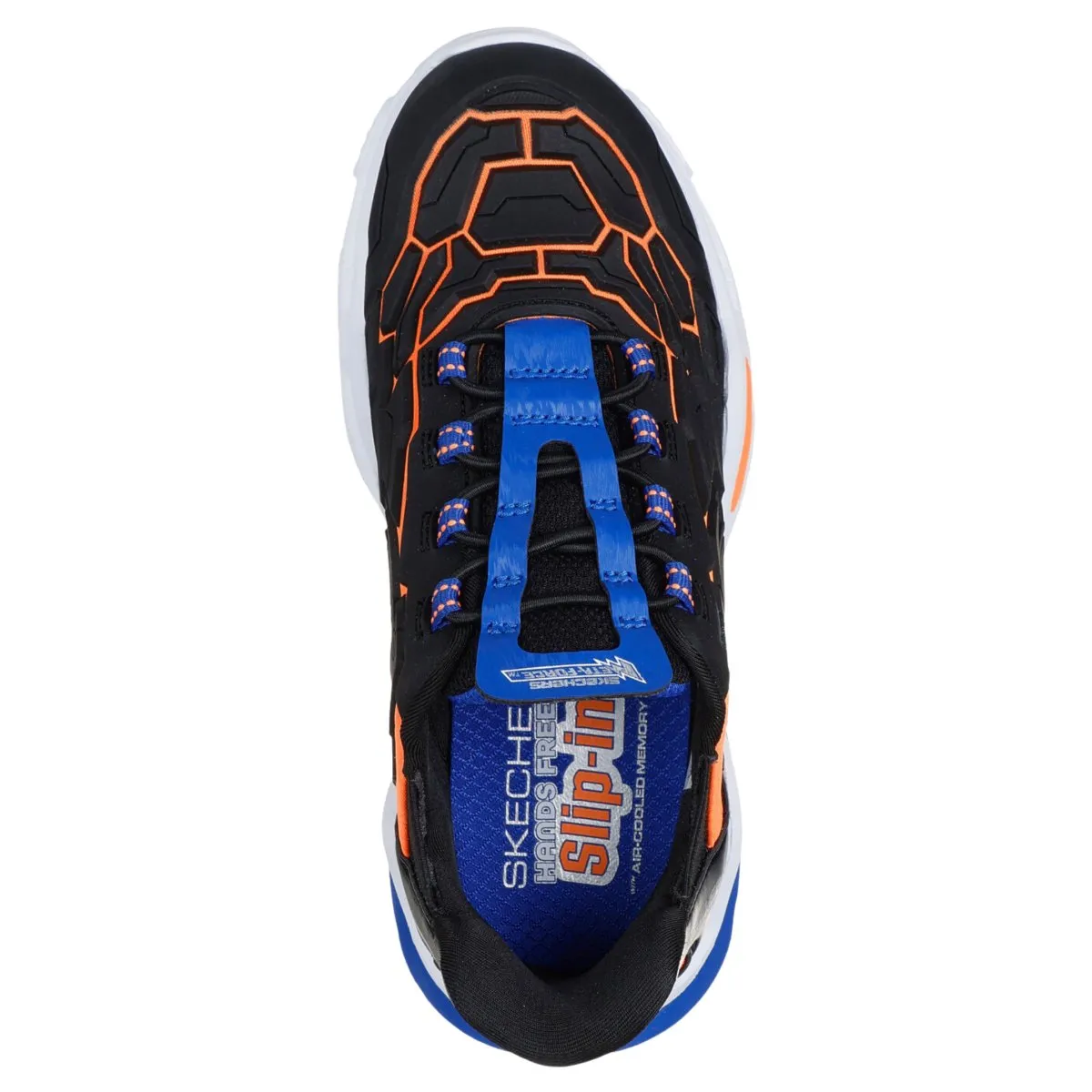 Skechers Jungen (Vorschule) Slip-ins: Skech-Bots - Orbitron 403838LBKOR Meta-Force Schwarz/Orange