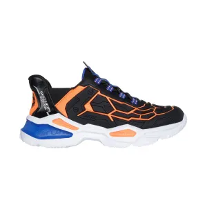 Skechers Jungen (Vorschule) Slip-ins: Skech-Bots - Orbitron 403838LBKOR Meta-Force Schwarz/Orange