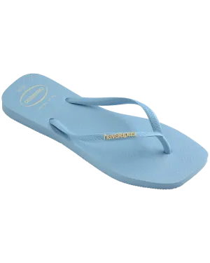 Schlanke quadratische Logo-Pop-Up-Flip-Flops in Lavendelblau