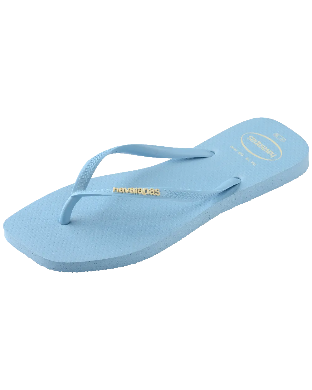 Schlanke quadratische Logo-Pop-Up-Flip-Flops in Lavendelblau