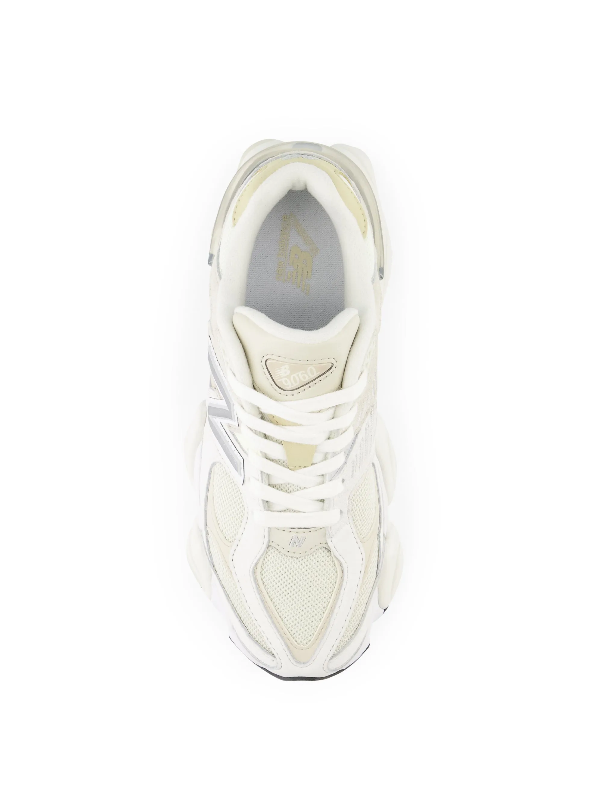 Futuristische Damen-Sneakers 9060 Weiß/Creme