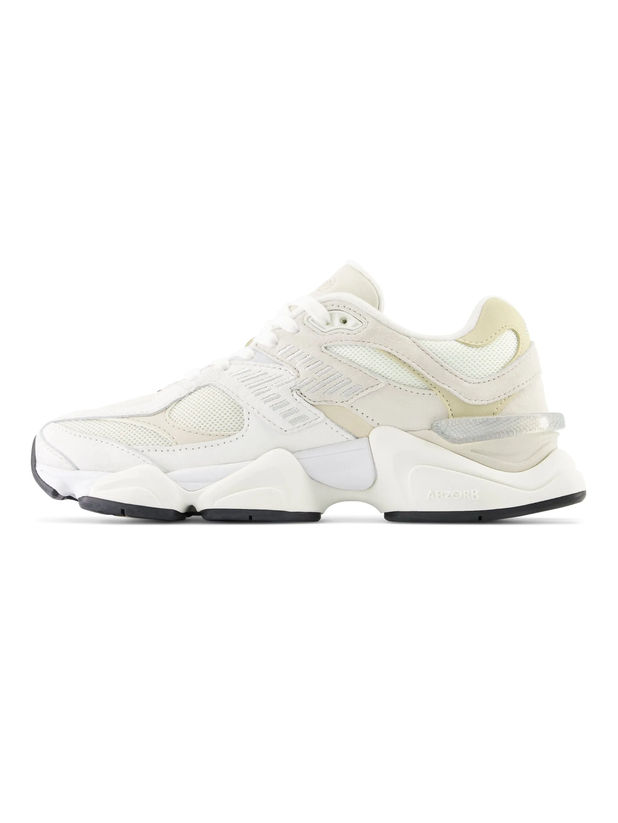 Futuristische Damen-Sneakers 9060 Weiß/Creme