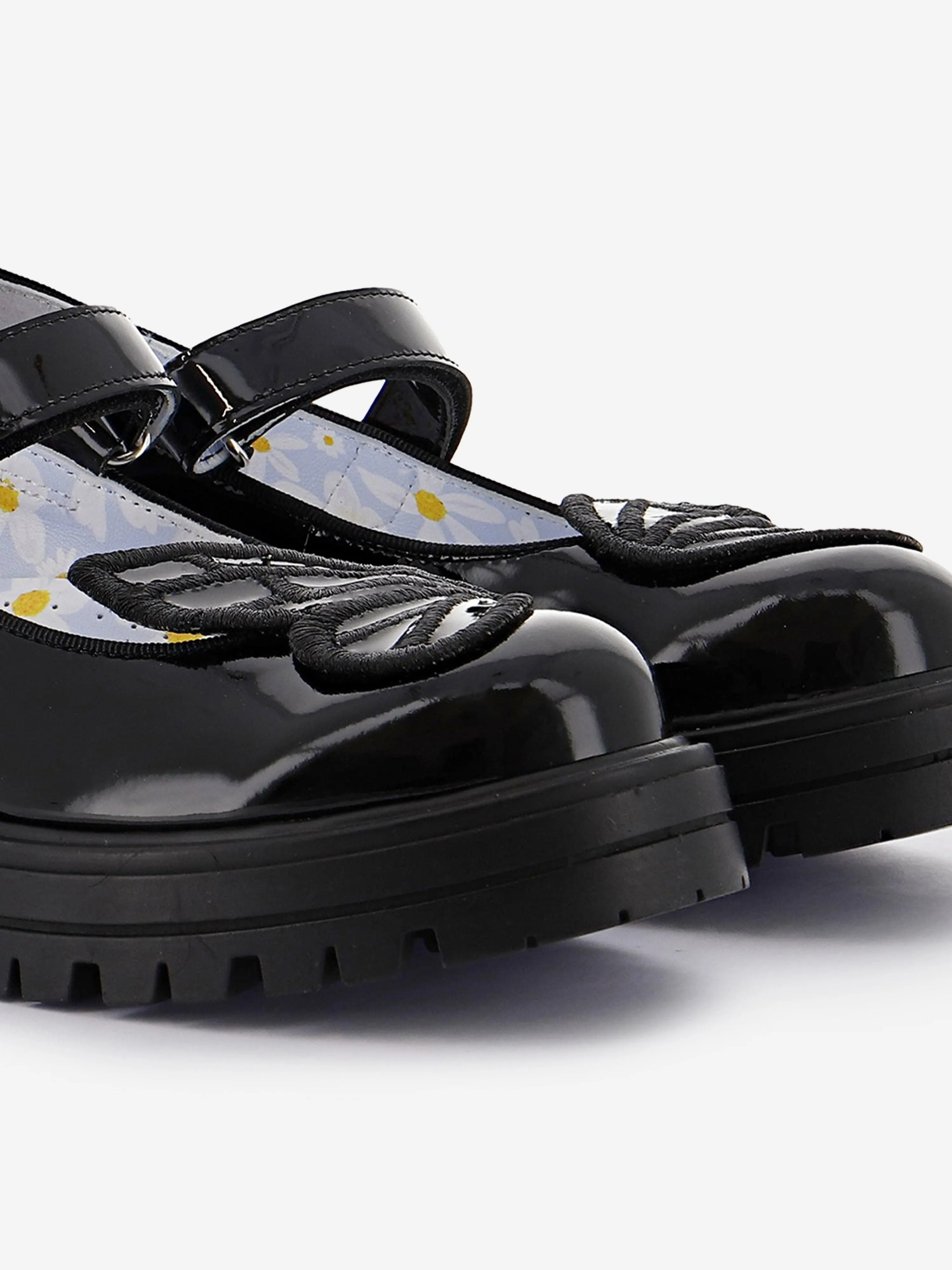 Sophia Webster Mädchen Schmetterling Mary Jane Flachschuh in Schwarz
