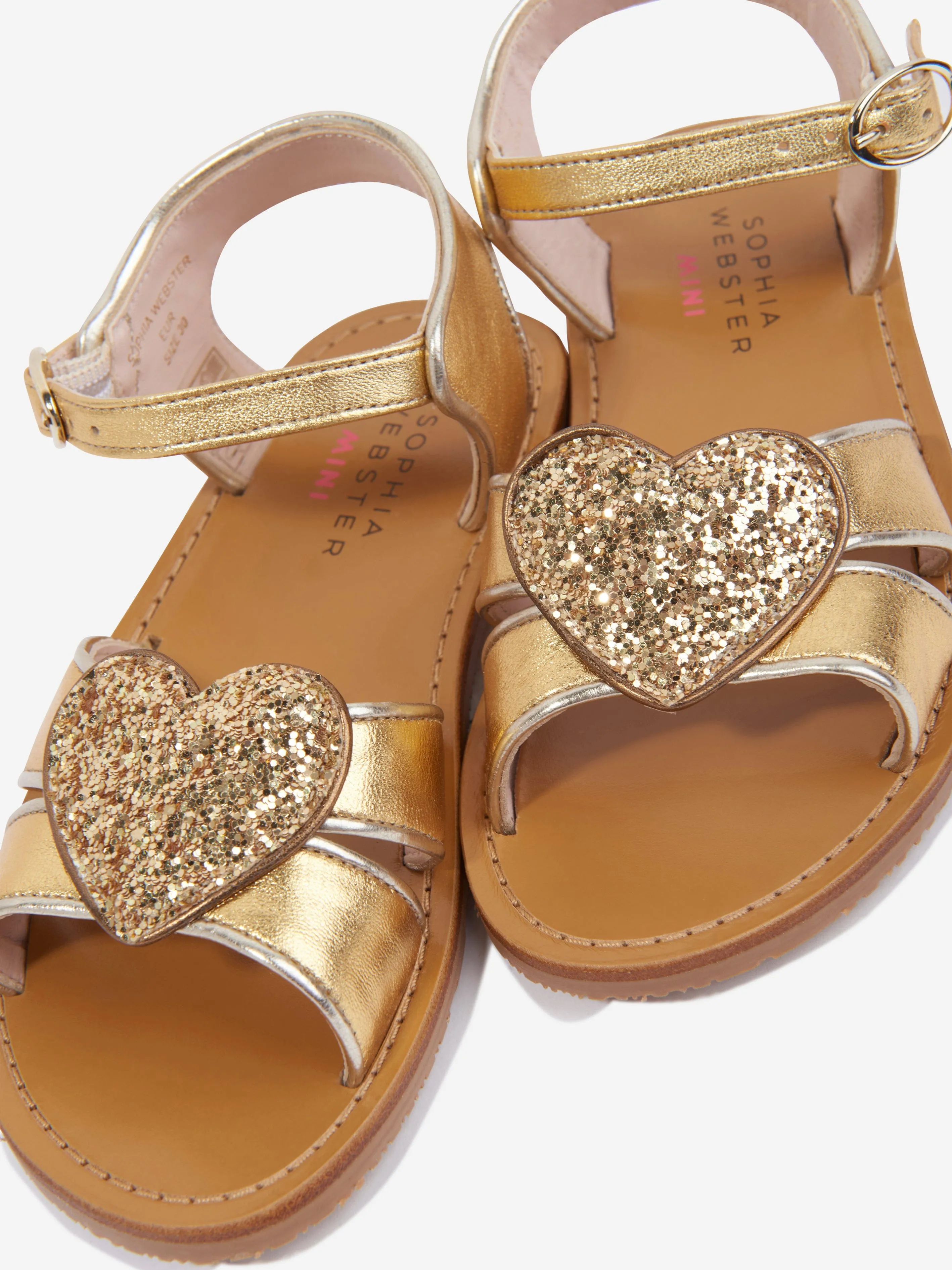 Sophia Webster Mädchen Leder Amora Sandalen in Gold