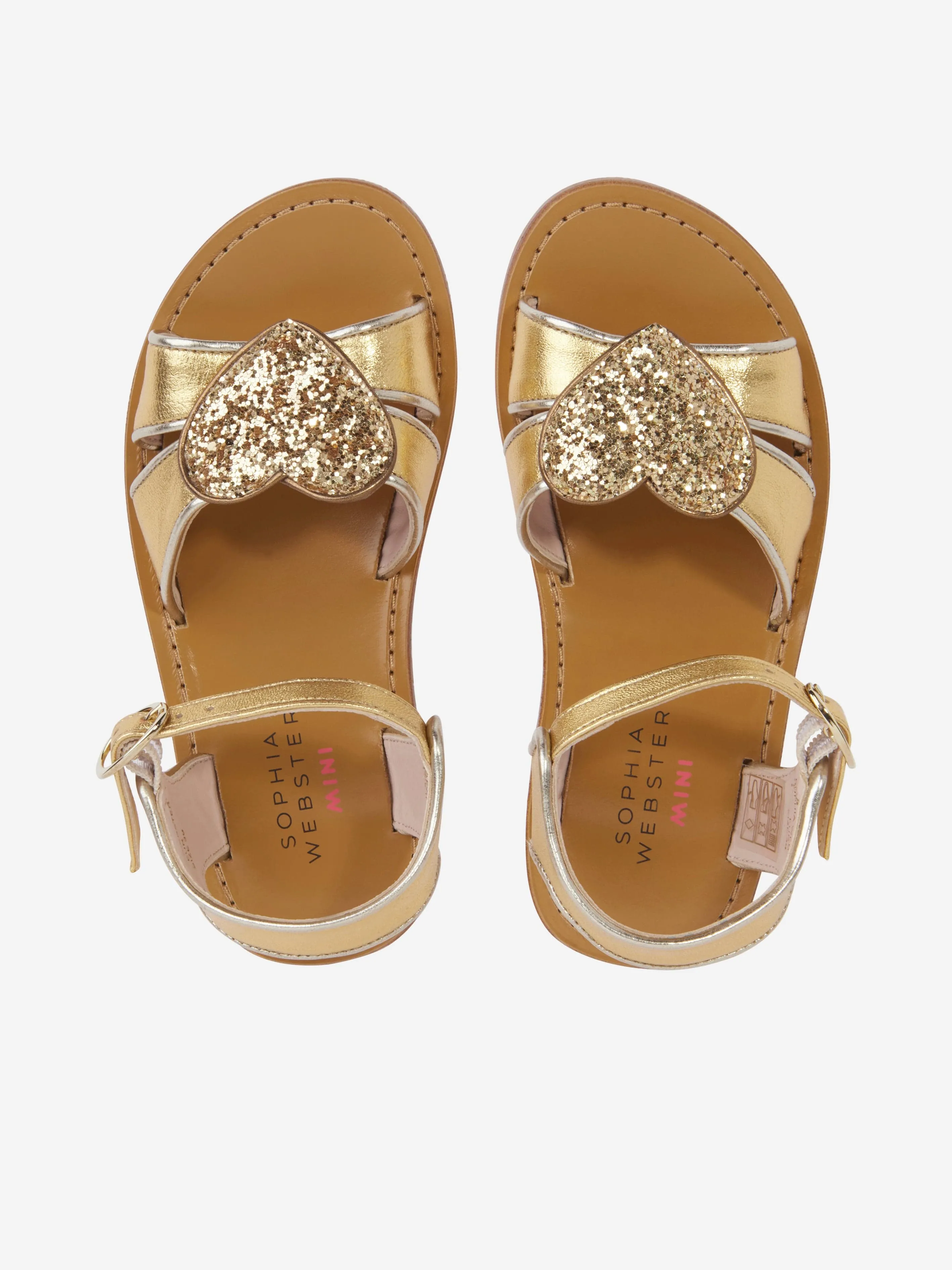 Sophia Webster Mädchen Leder Amora Sandalen in Gold