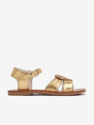 Sophia Webster Mädchen Leder Amora Sandalen in Gold