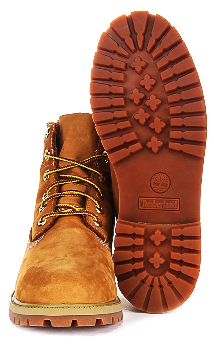 Timberland 12909 6-Zoll wasserdichter Stiefel in Weizen für Junior-Schuhe Timberland