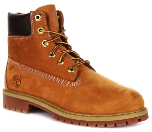 Timberland 12909 6-Zoll wasserdichter Stiefel in Weizen für Junior-Schuhe Timberland