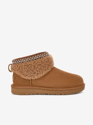 UGG Mädchen Classic Ultra Mini Maxi Lockenstiefel in Braun