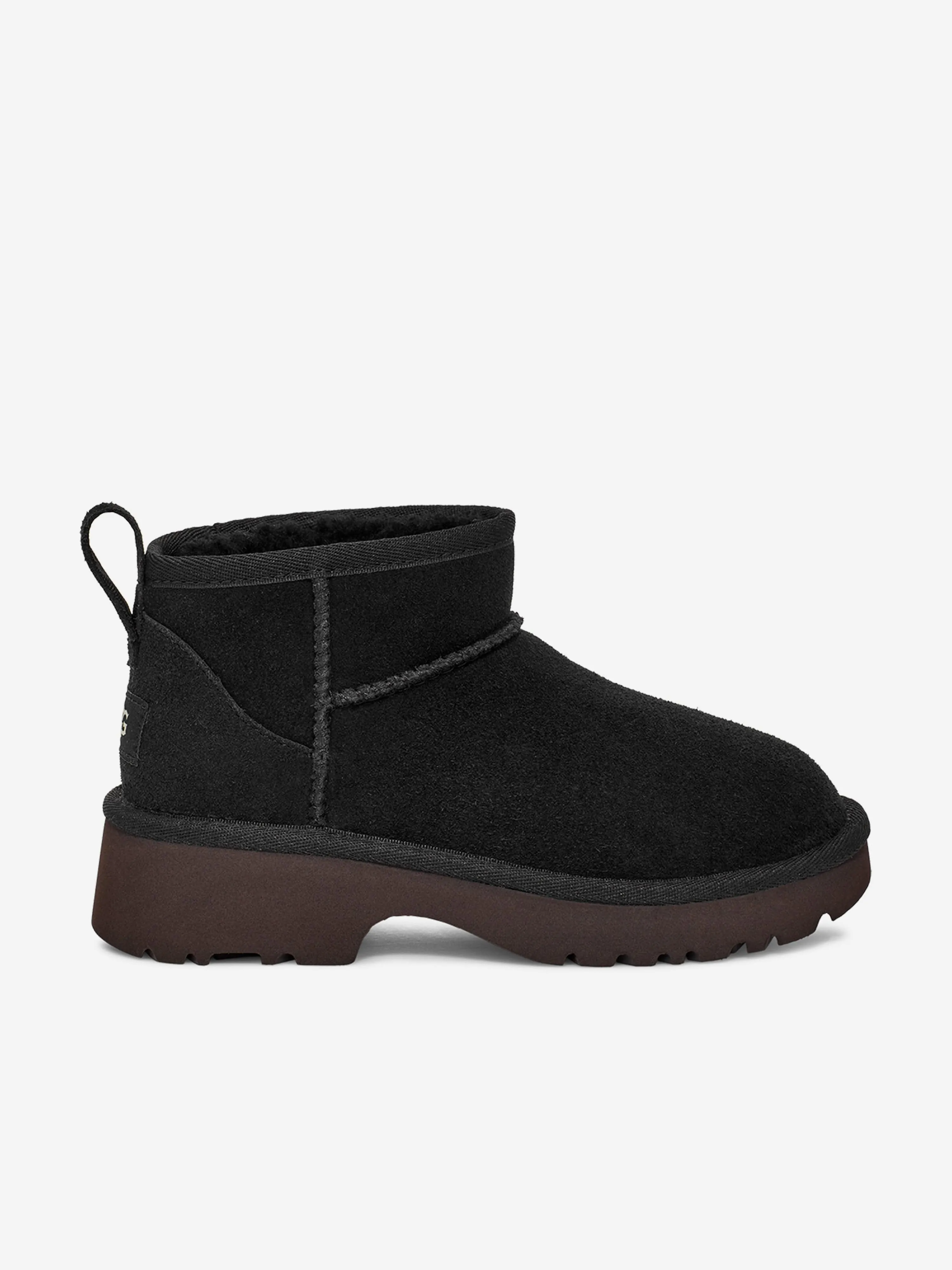 UGG Mädchen Classic Ultra Mini New Heights Stiefel in Schwarz
