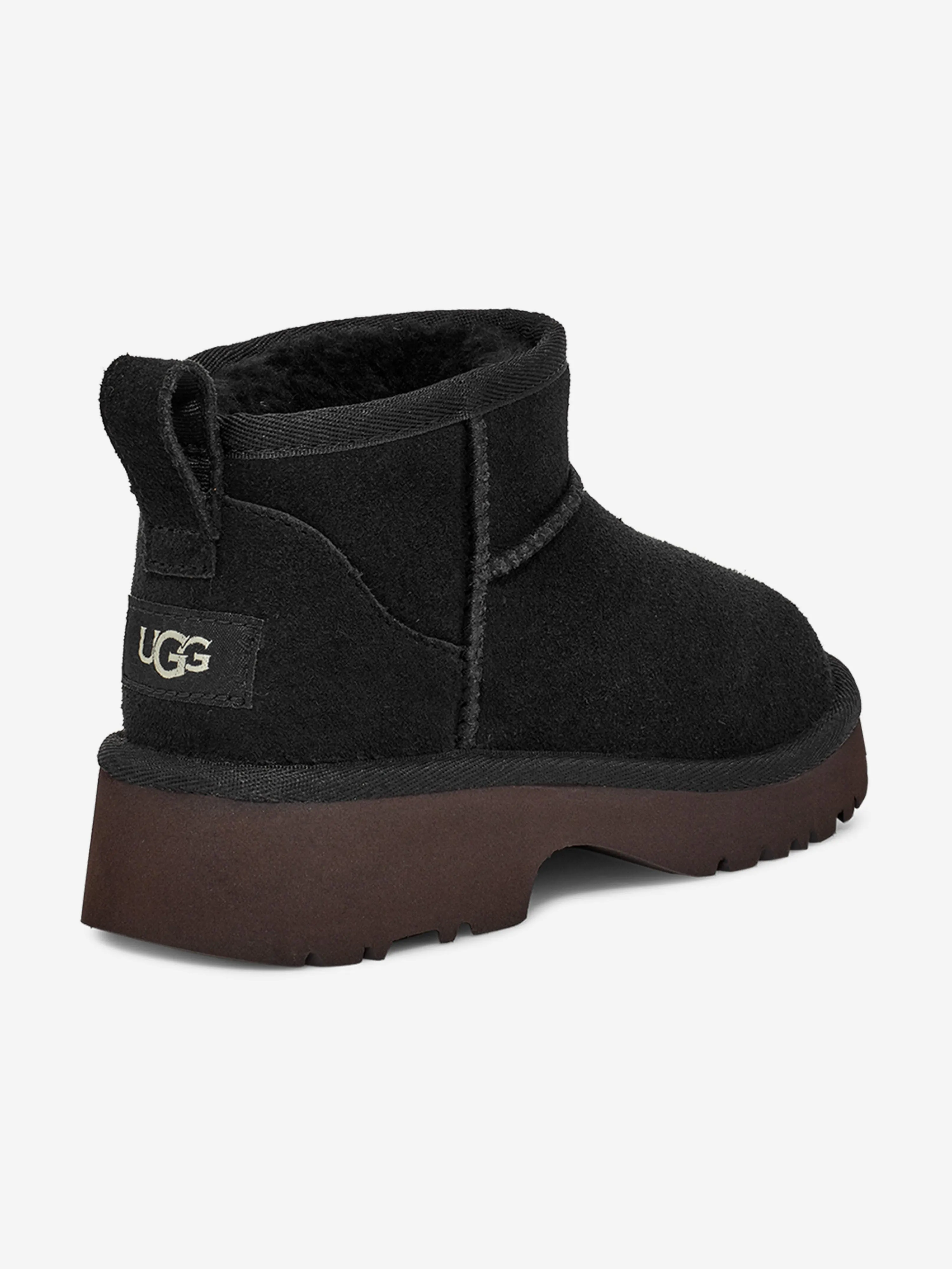 UGG Mädchen Classic Ultra Mini New Heights Stiefel in Schwarz