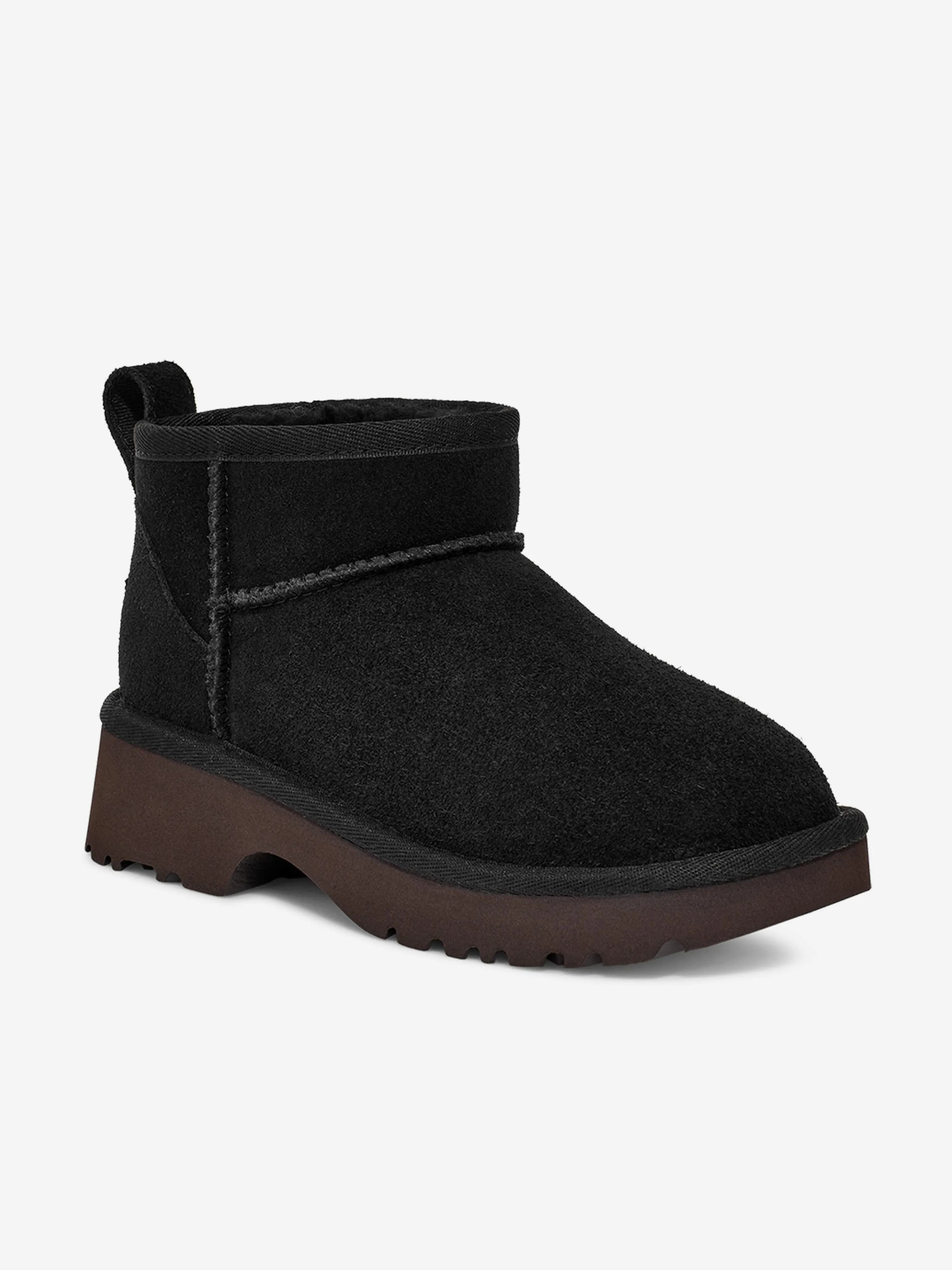 UGG Mädchen Classic Ultra Mini New Heights Stiefel in Schwarz