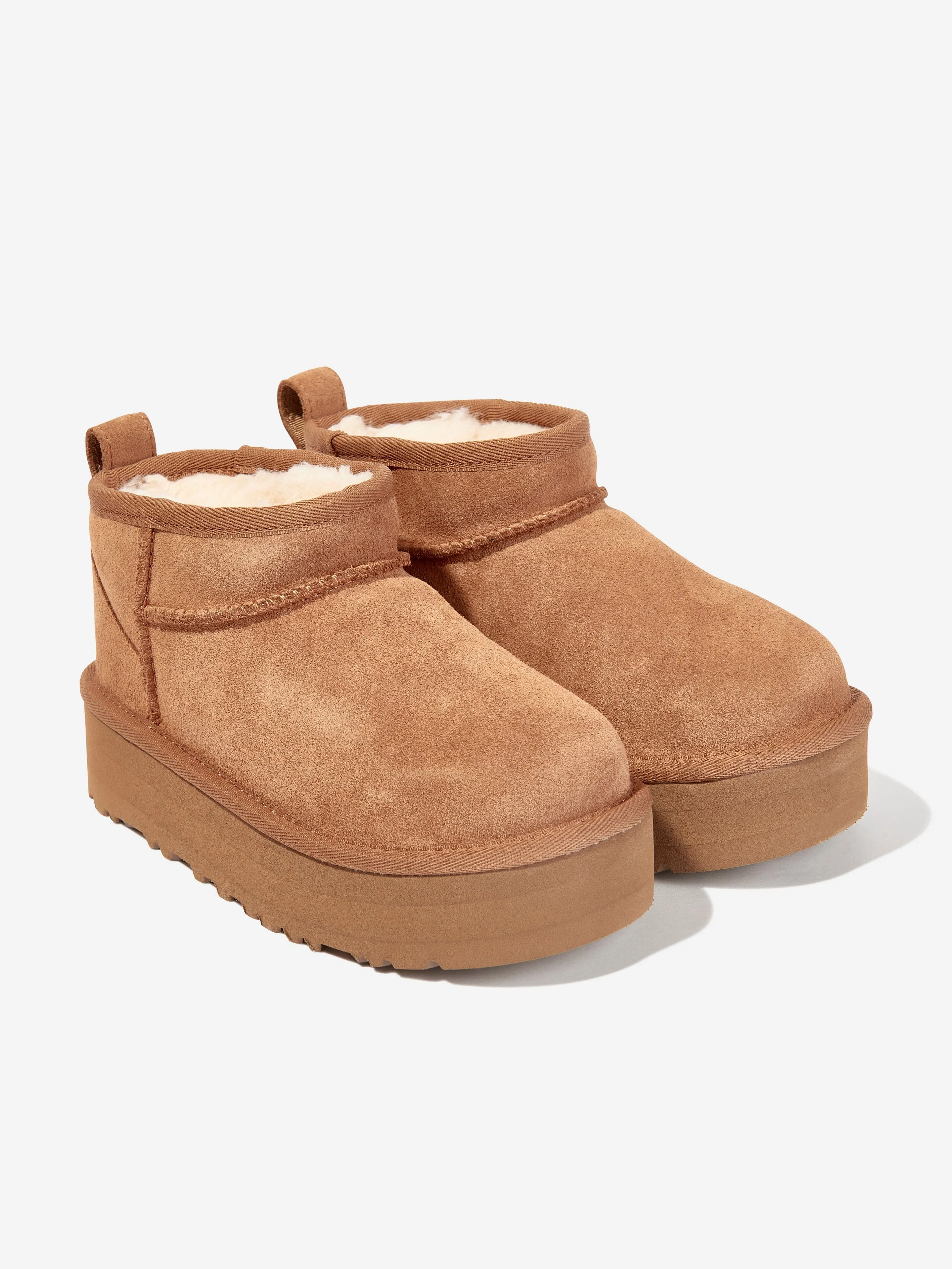 UGG Mädchen Classic Ultra Mini Plateau Stiefel in Braun
