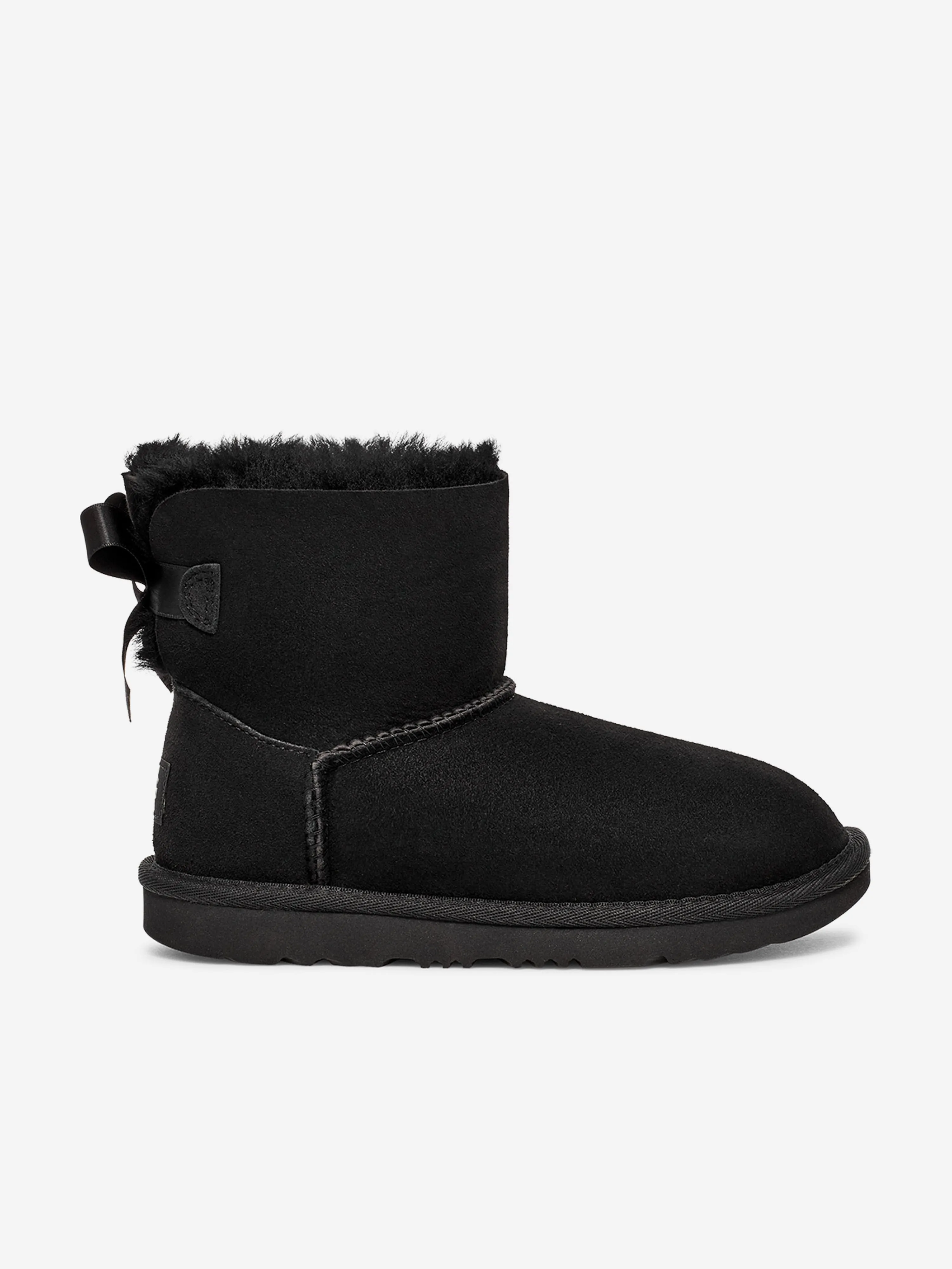 UGG Girls Mini Bailey Bow II Stiefel in Schwarz