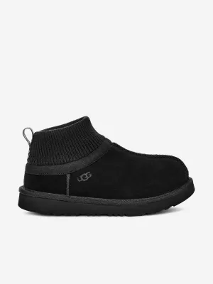 UGG Kids Classic Ultra Stretch Cuff Stiefel in Schwarz