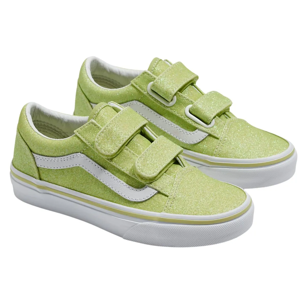 Vans Girl's (Vorschulalter) Old Skool V Glitzer Limetten-Sherbert