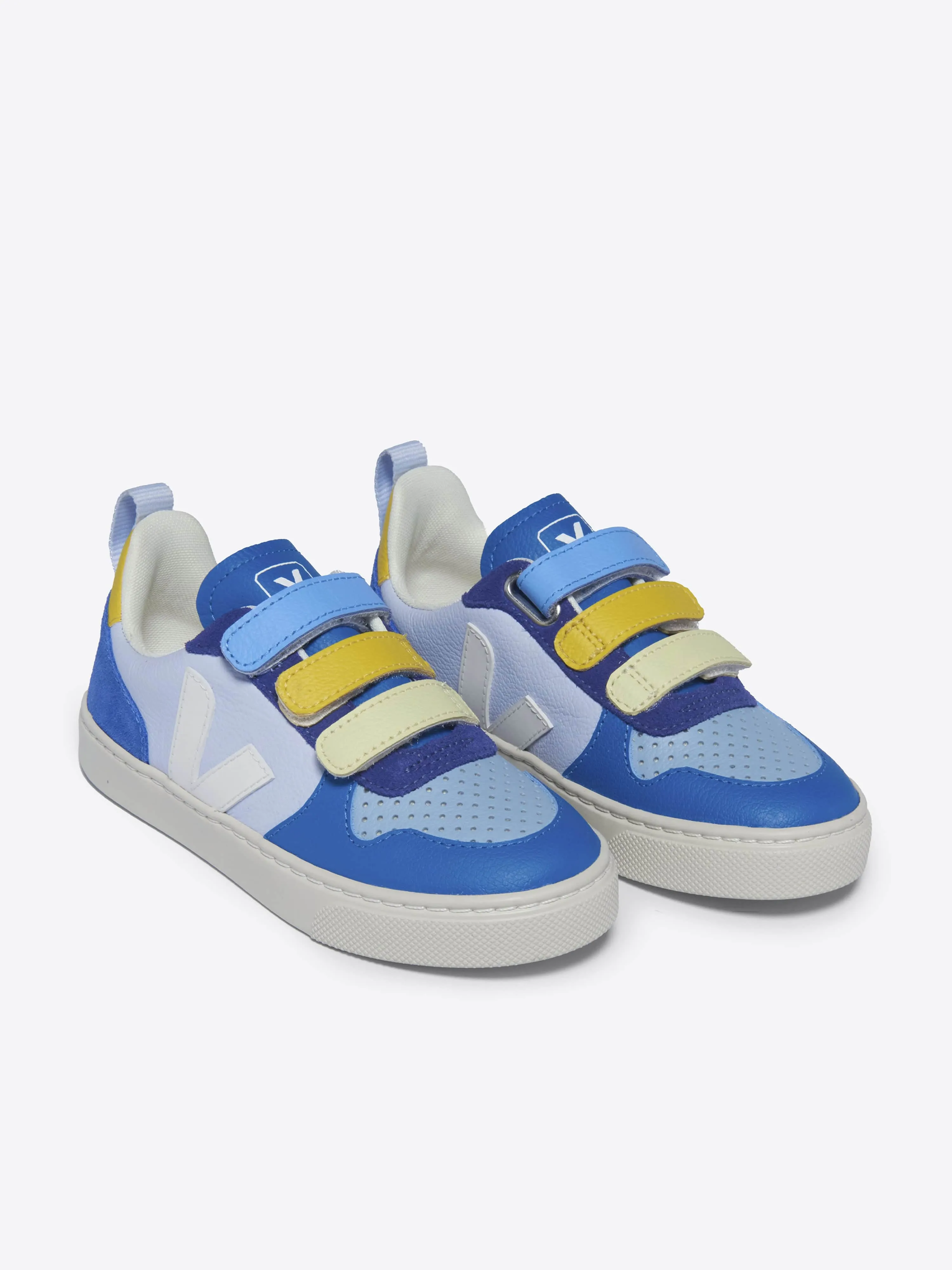 Veja Boys V-10 ChromeFree Leder-Turnschuhe in Mehrfarben